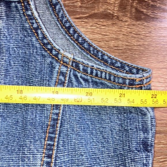 Vintage Chico’s Denim Vest Size 3 W/Sun Patch - Picture 8 of 13